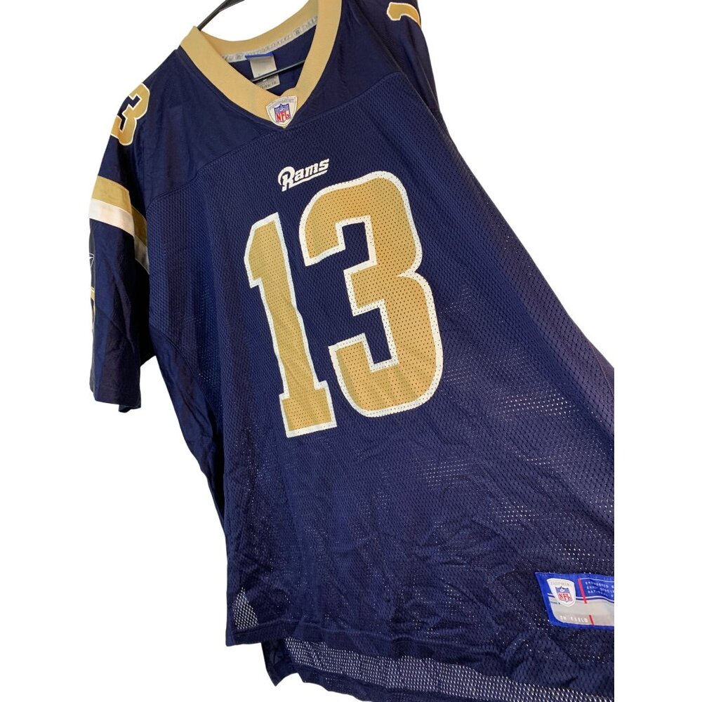 VTG Mens XL Reebok NFL Rams Kurt Warner #13 Football Jersey Blue 8399 GUC